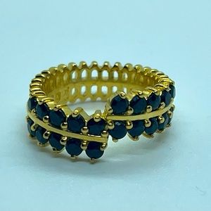 Thai Black Spinel 925 Band Ring